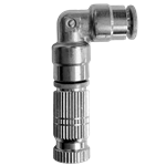 This misting nozzle assembly is cleanable, made of nickel plated brass has a viton check valve.